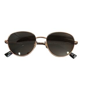 Foster Grant Polarized Round Sunglasses Rose Gold Metal Frame